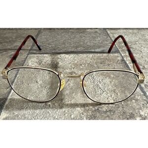 Gallery SIMON G/Wine Eyeglasses Frame Spring Hinge Metal Round 49-20-140-46 G27